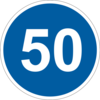 Знак 4.16 Ограничение минимальной скорости